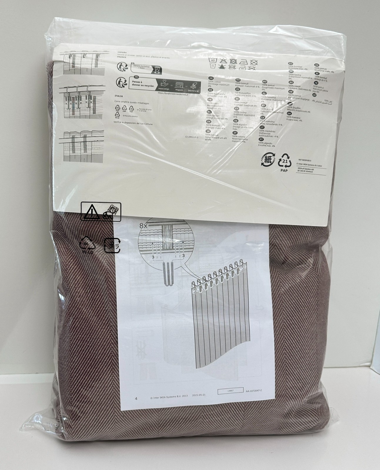 Ikea DYTAG Window Curtains 2 Panels (1 pair) 100% Linen 57″ x 98″ White – NEW