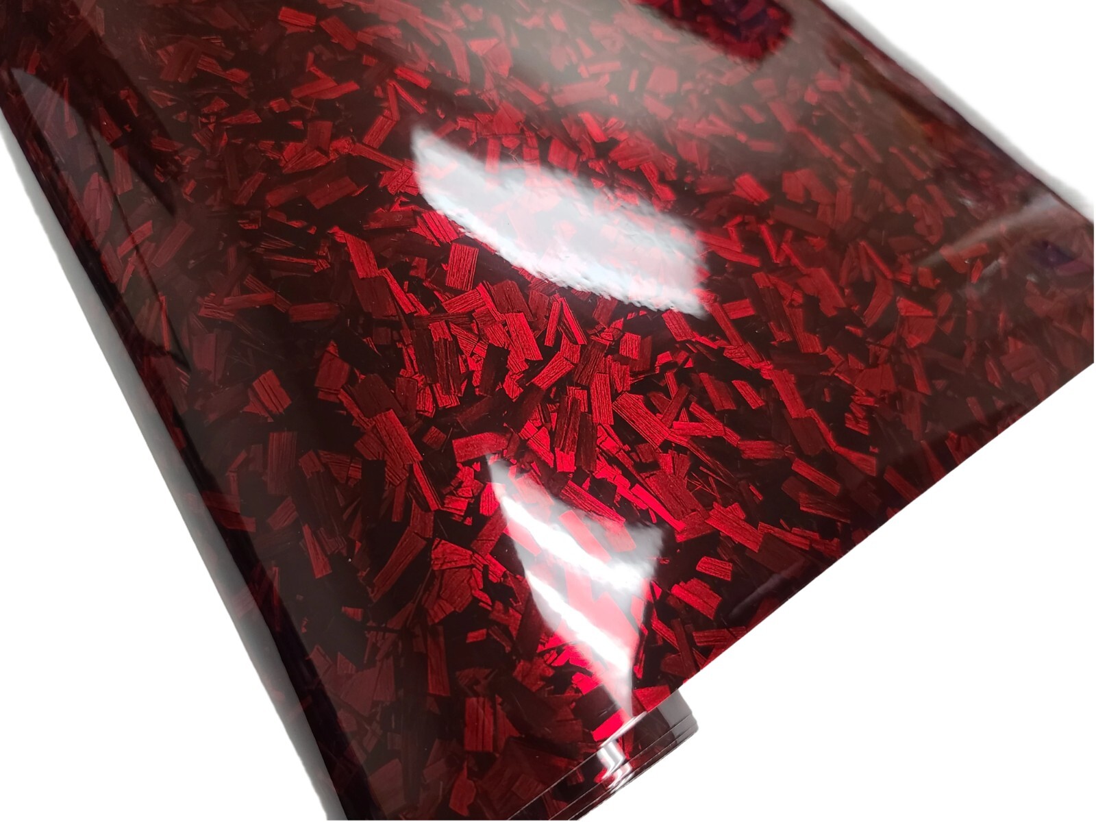 Gloss Matte Infused Forged Carbon Fiber Black Red Vinyl Car Wrap Sticker Decal