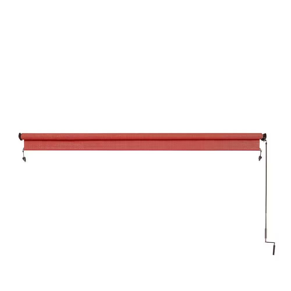 Terracotta UV Blocking Fade Resistant Fabric Exterior Roller Shade 96 In. W X 72