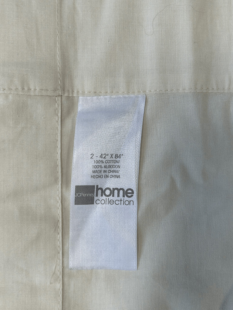 JCPenny Home 100% Cotton Cream & Flower Embroidered Curtains 42 X 84 New, Four