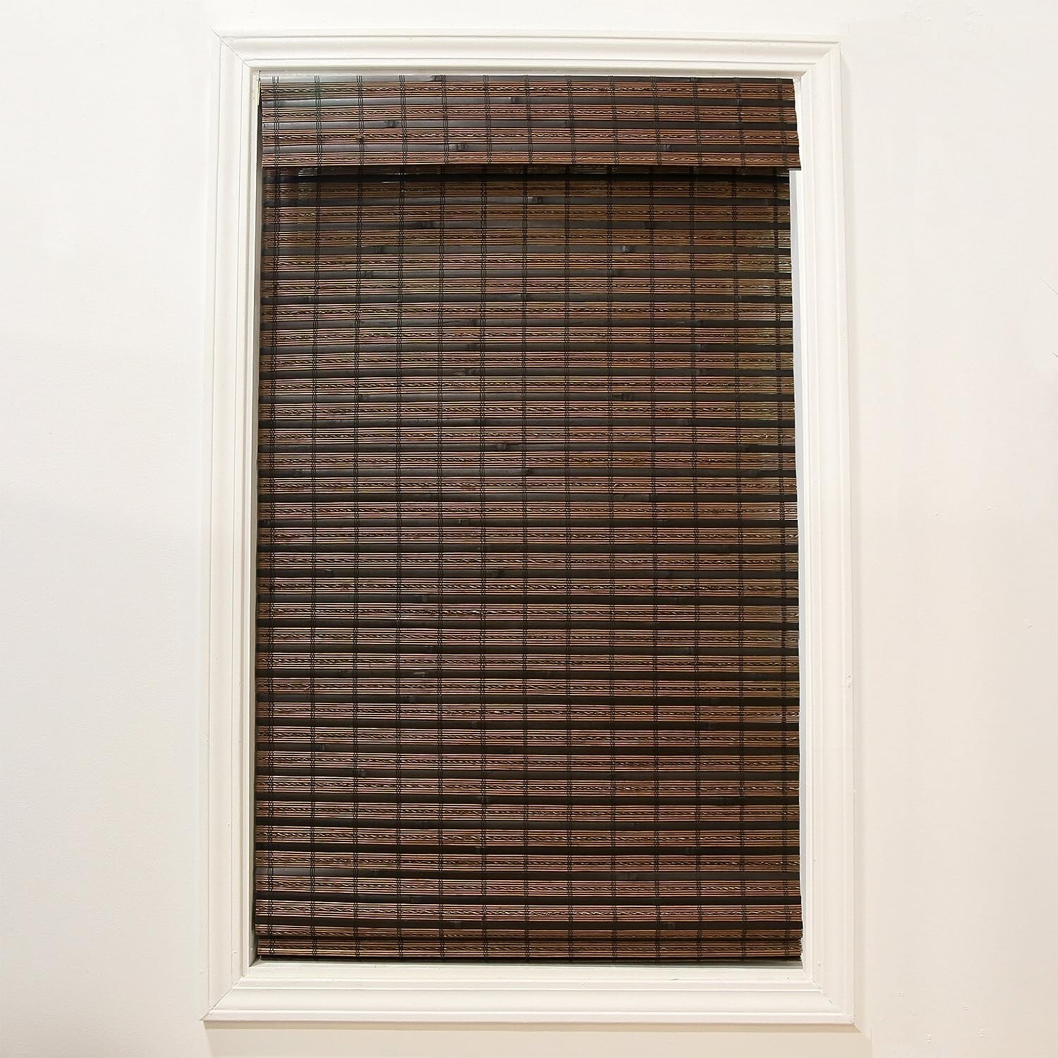 Radiance Cordless Cocoa Havana Flatweave Bamboo Roman Shade, 22.5″ W x 64″ L