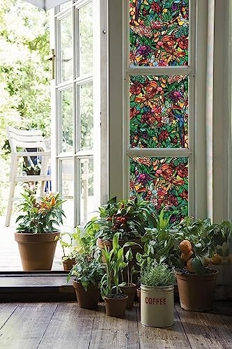 Privacy Window Film Self-Adhesive 17 by 78 Inch Vinyl Spring Chapel Tulia
