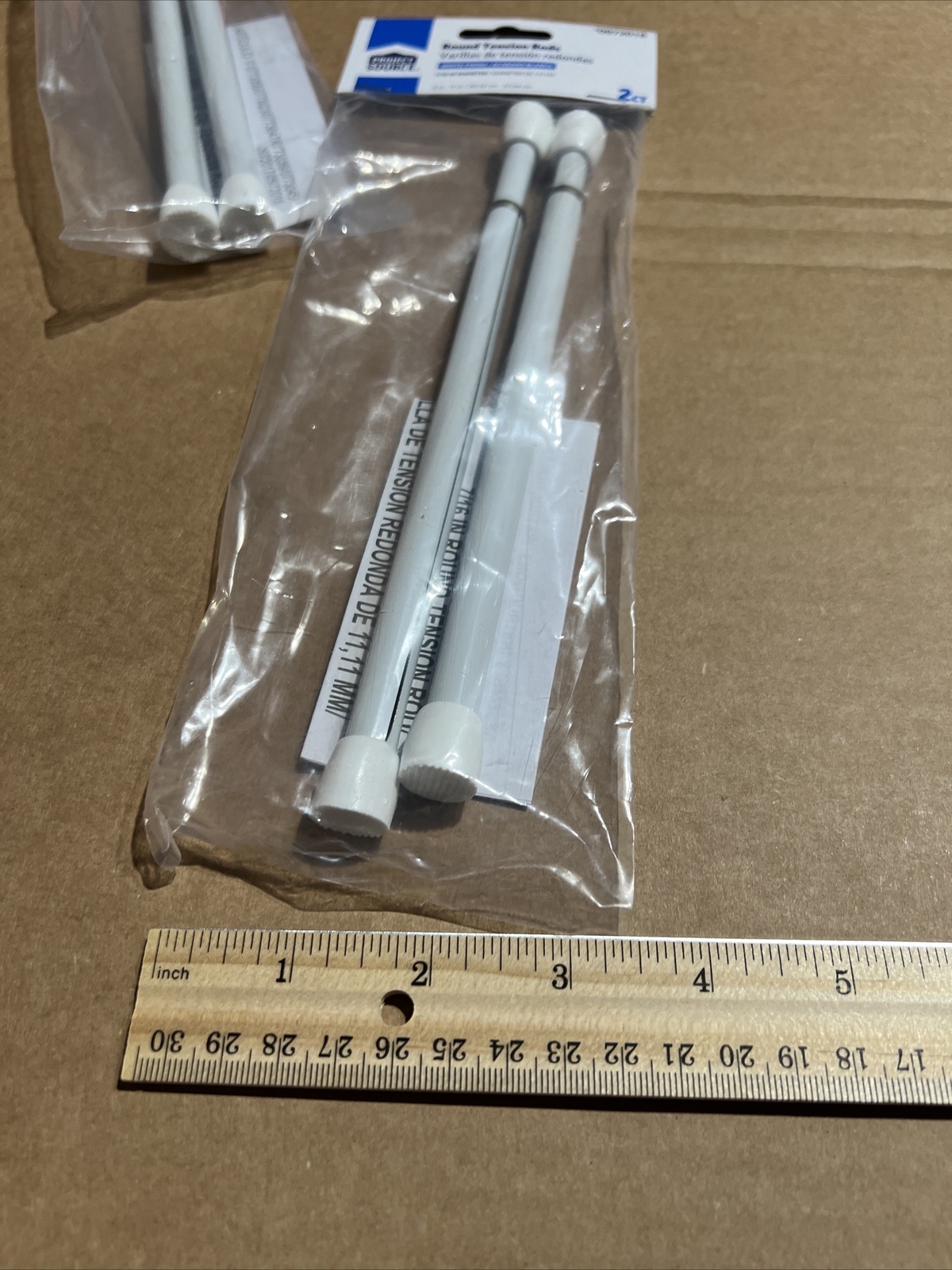 8 Packages Of Project Source Adjustable 8”-11” Tension Rods-16 Rods In Total-New