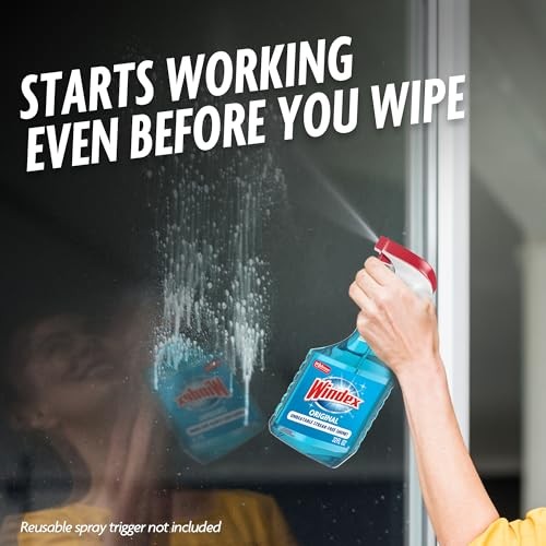 Windex Glass and Window Cleaner Bottle, Bottle 67.6 Fl Oz (Pack of 1) Refill