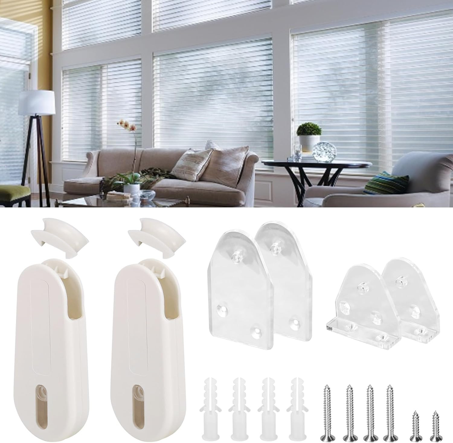 2 Sets Universal Shade Blind Cord Tension Device for Window Blinds,Fit for Hunte
