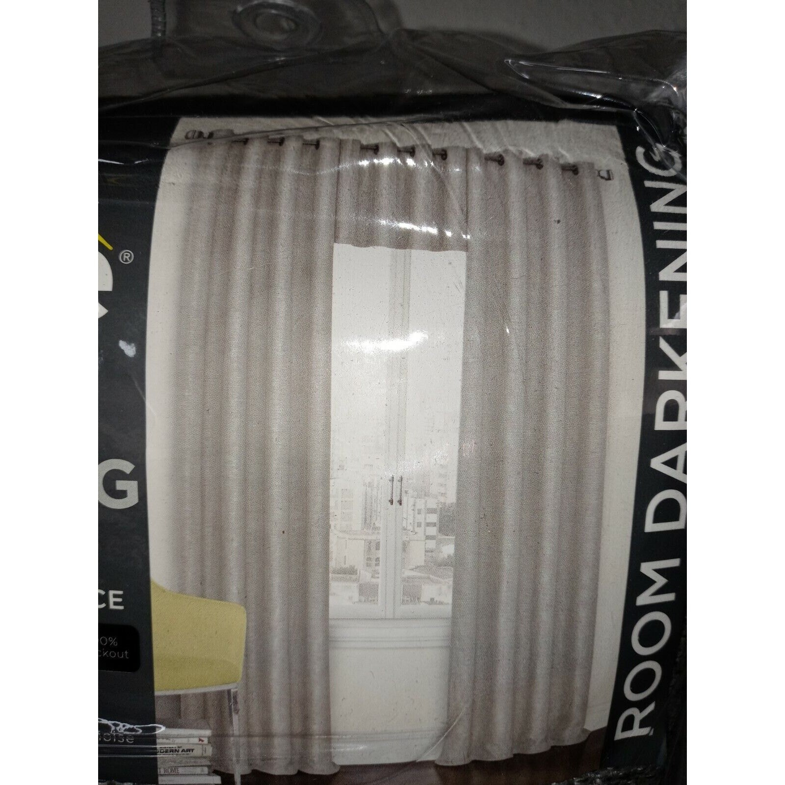Eclipse Presto Grey Room Darkening Grommet Window Curtain Panel 52×108