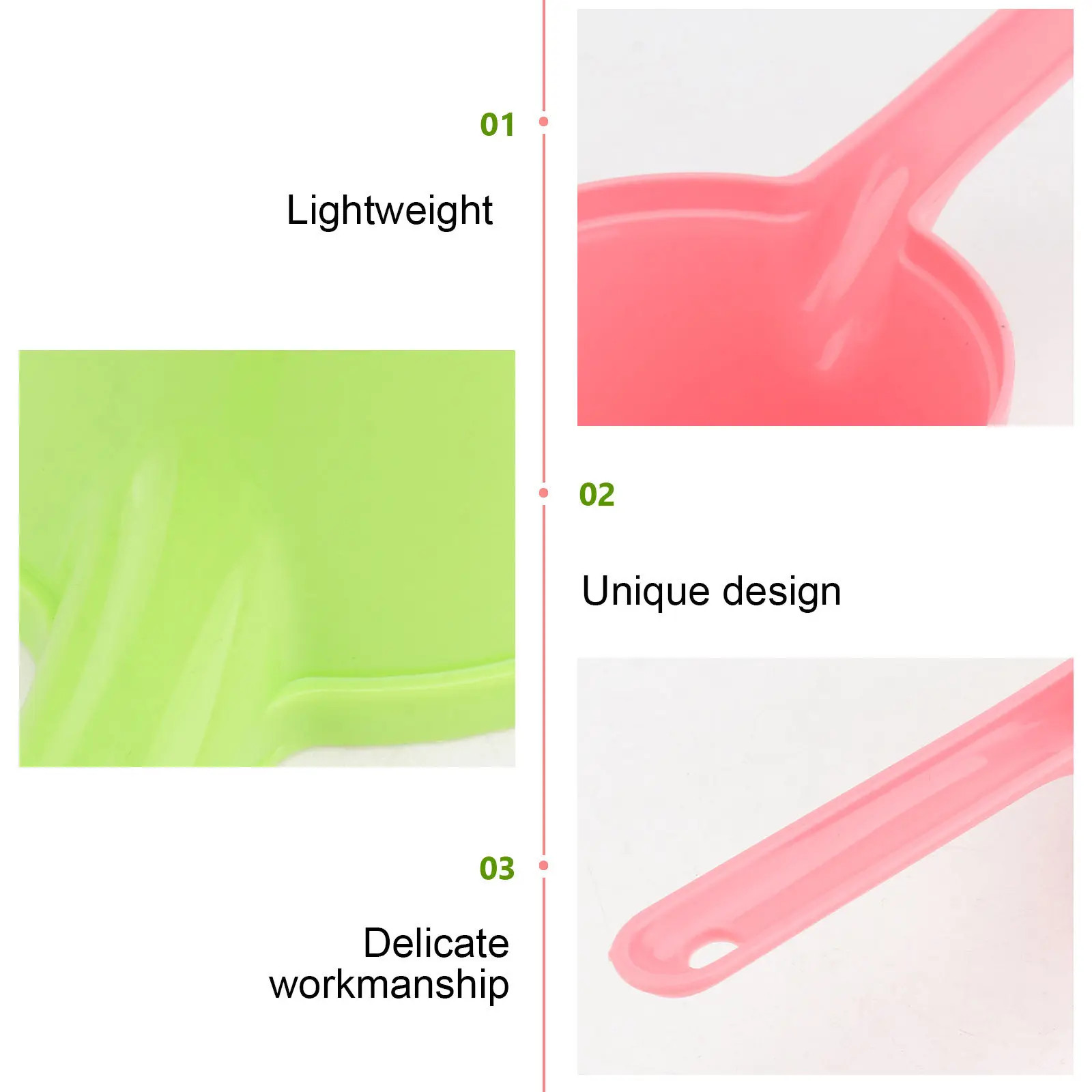 5Pcs Pet Food Scoop Plastic Dog Puppy Feeding Shovel Tilt Handle Easy Spoon Cann