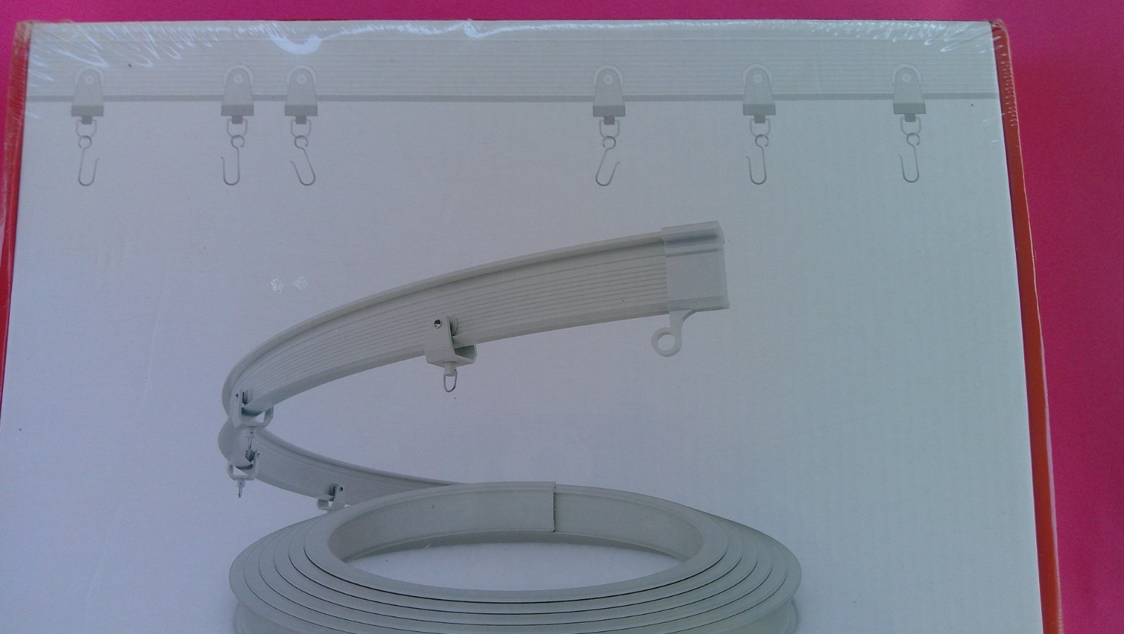 Flexible Bendable Ceiling Curtain Track, 16.4ft (5M) Curved Curtain Rod