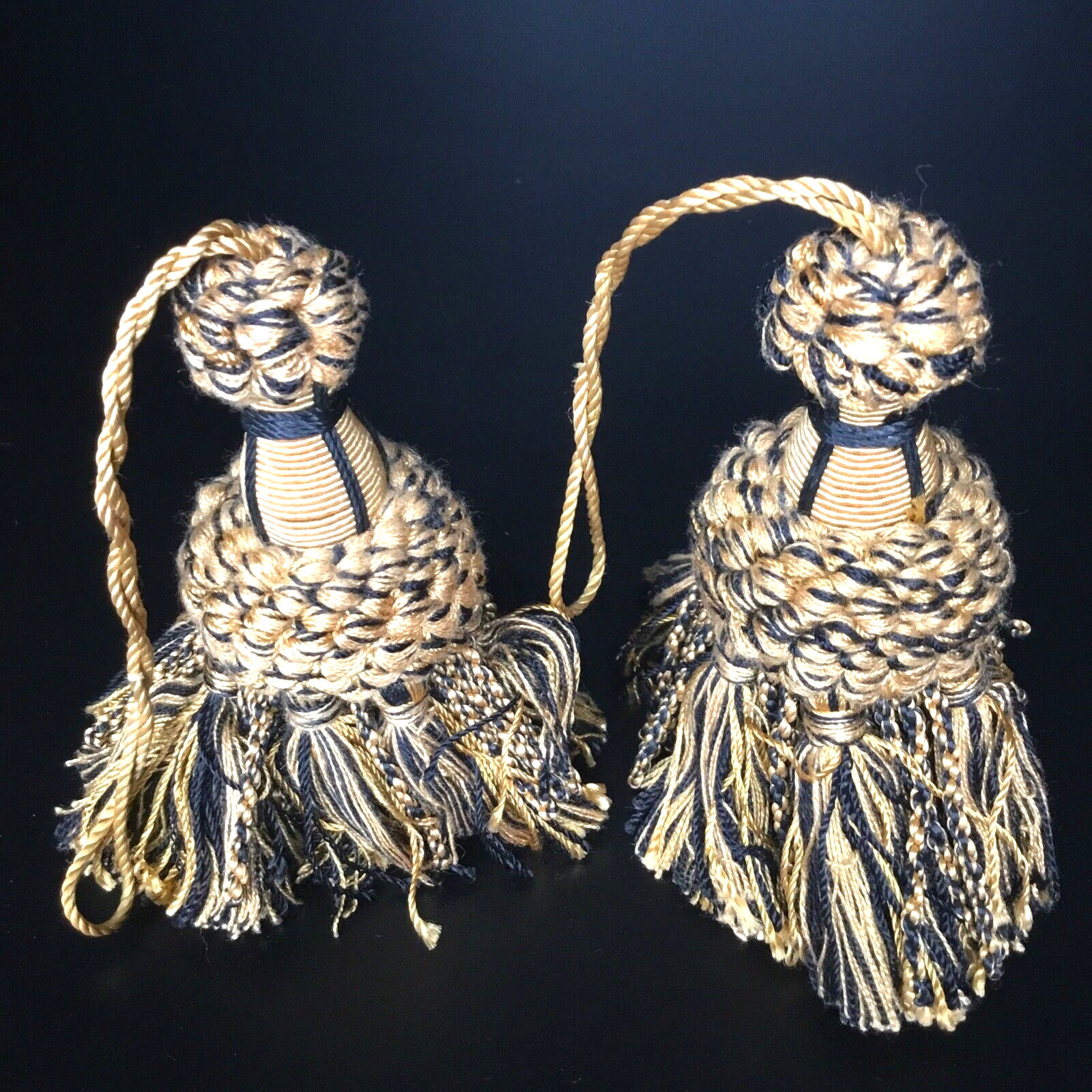 Vintage Pair of Large 13” Decorative Drapery Holdbacks Tie Backs