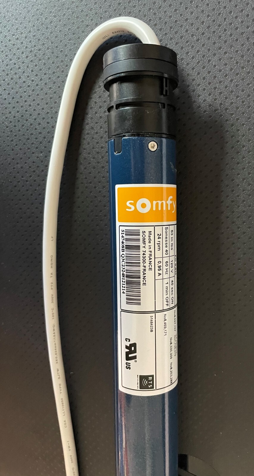 Somfy (406A2 SONESSE RTS 6/24 FC0.5M) motor