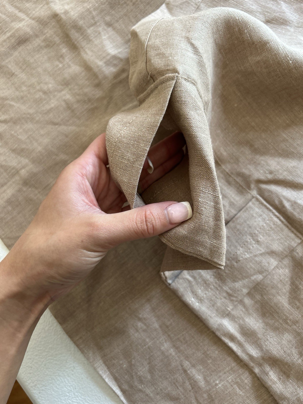 West Elm European Flax Linen Unlined Curtain (1) 48”x96” Sandstone Melange READ