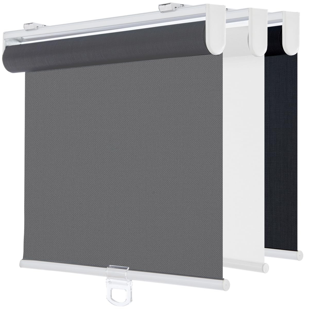 Cordless Roller Shades for Windows,Light Filtering Pull Down Blinds,Solar Scr…