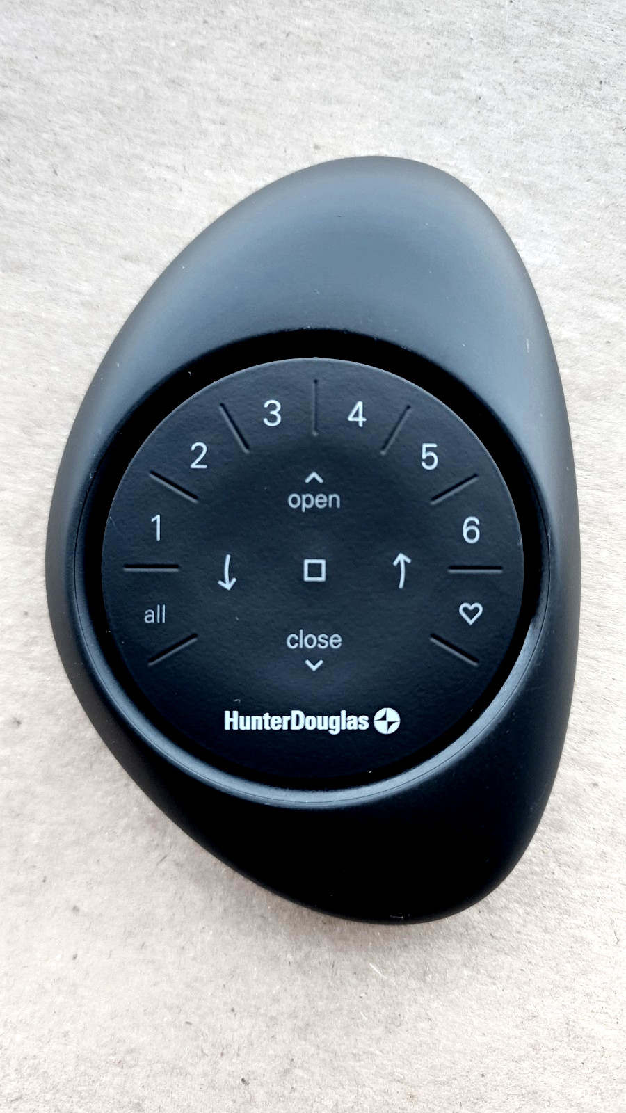 Hunter Douglas Powerview Remote Control with Pebble Gen 3 Black Matte