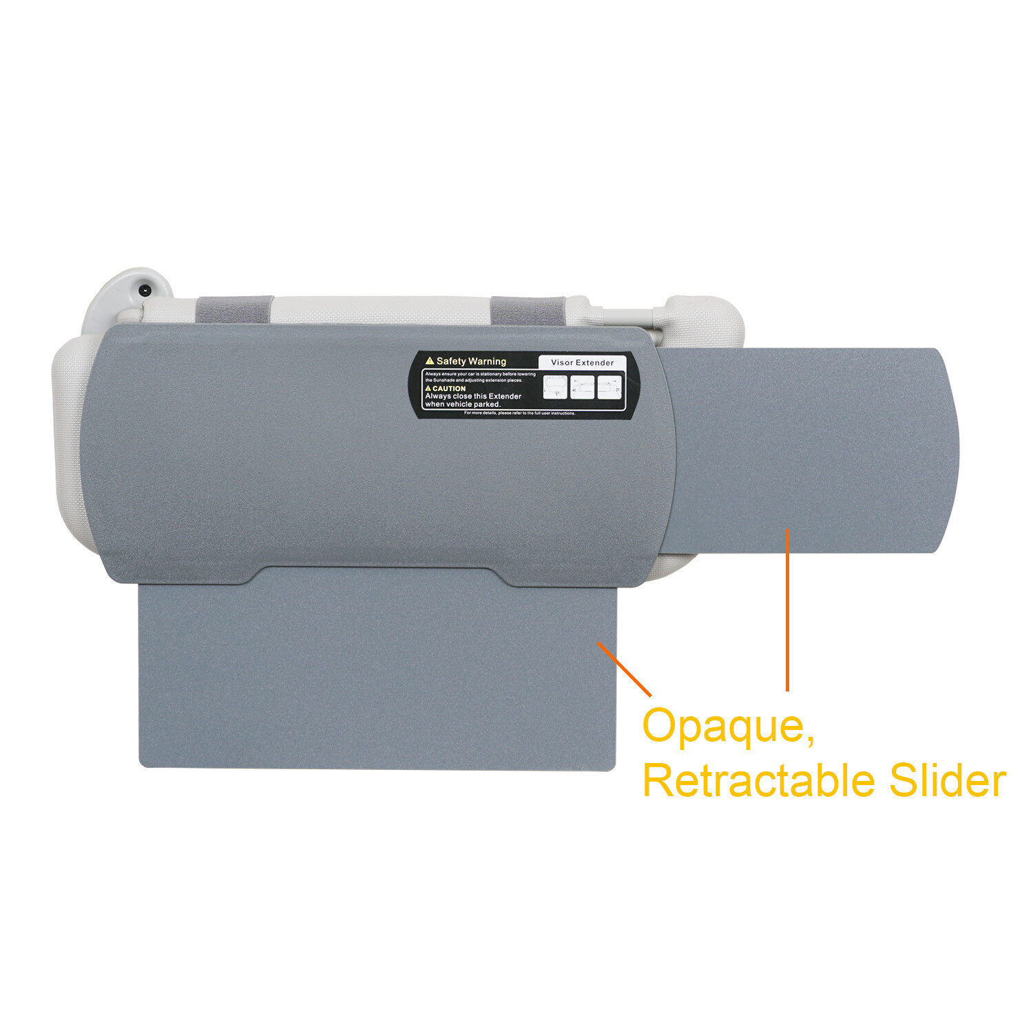 Car Visor Extender Visor Extender Window Sunshade and UV Rays Blocker – gray