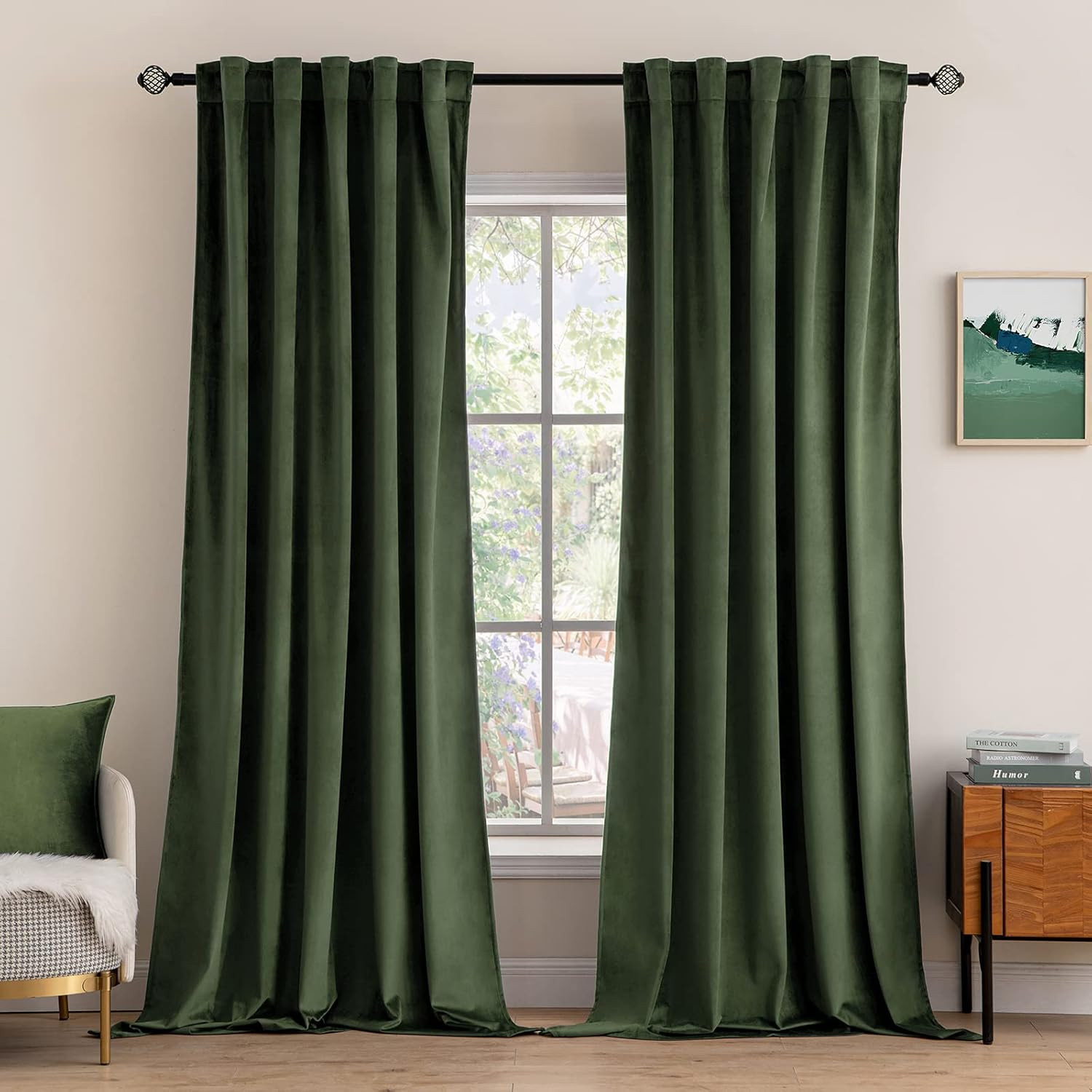 MIULEE Velvet Curtains 84 Inches 2 Panels – Luxury Blackout Curtains for Bedroom