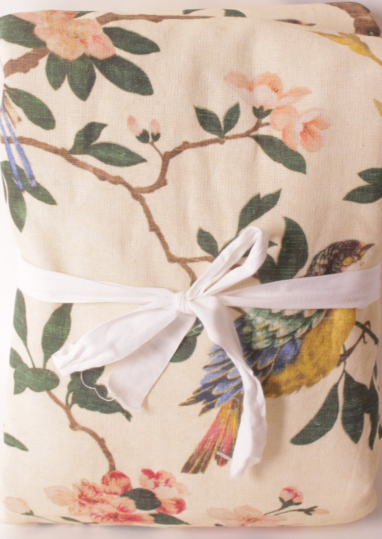 New Pottery Barn Nola blackout curtain panel, 50 x 108 ivory multi (bird floral)
