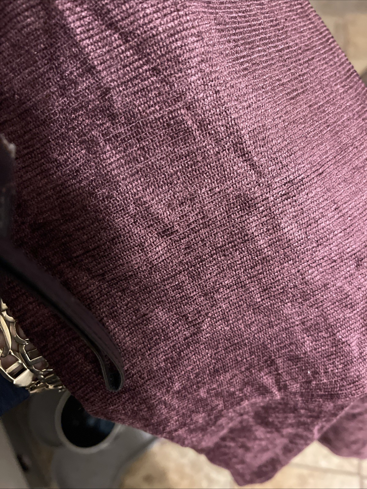Pair Croscill Amethyst Eggplant Chenille 84”x 46 Curtain Panels Set of 2 Unlined