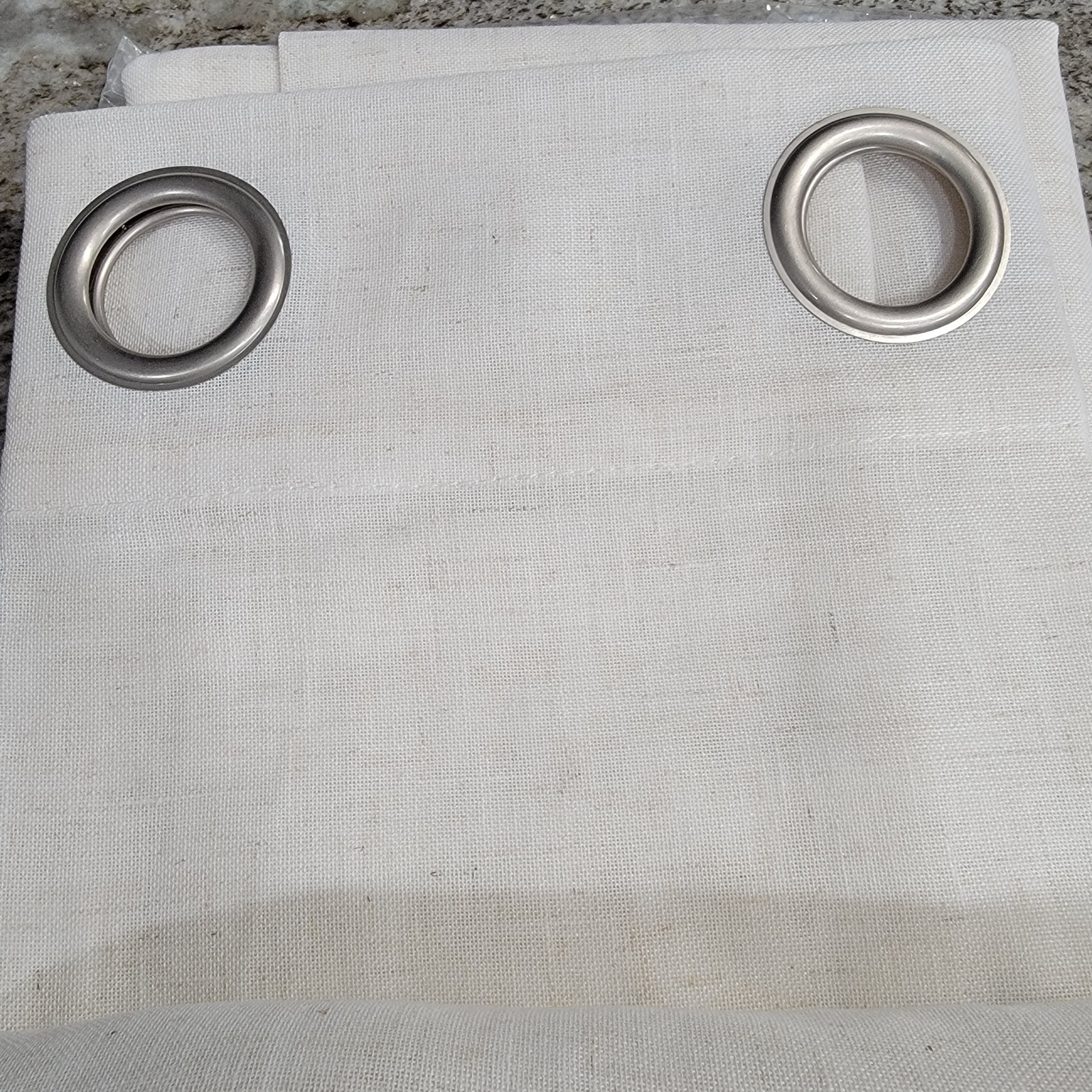 H. Versailtex Linen Light Filtering Sheer Curtains 52×84 Grommet Top Set Of 2