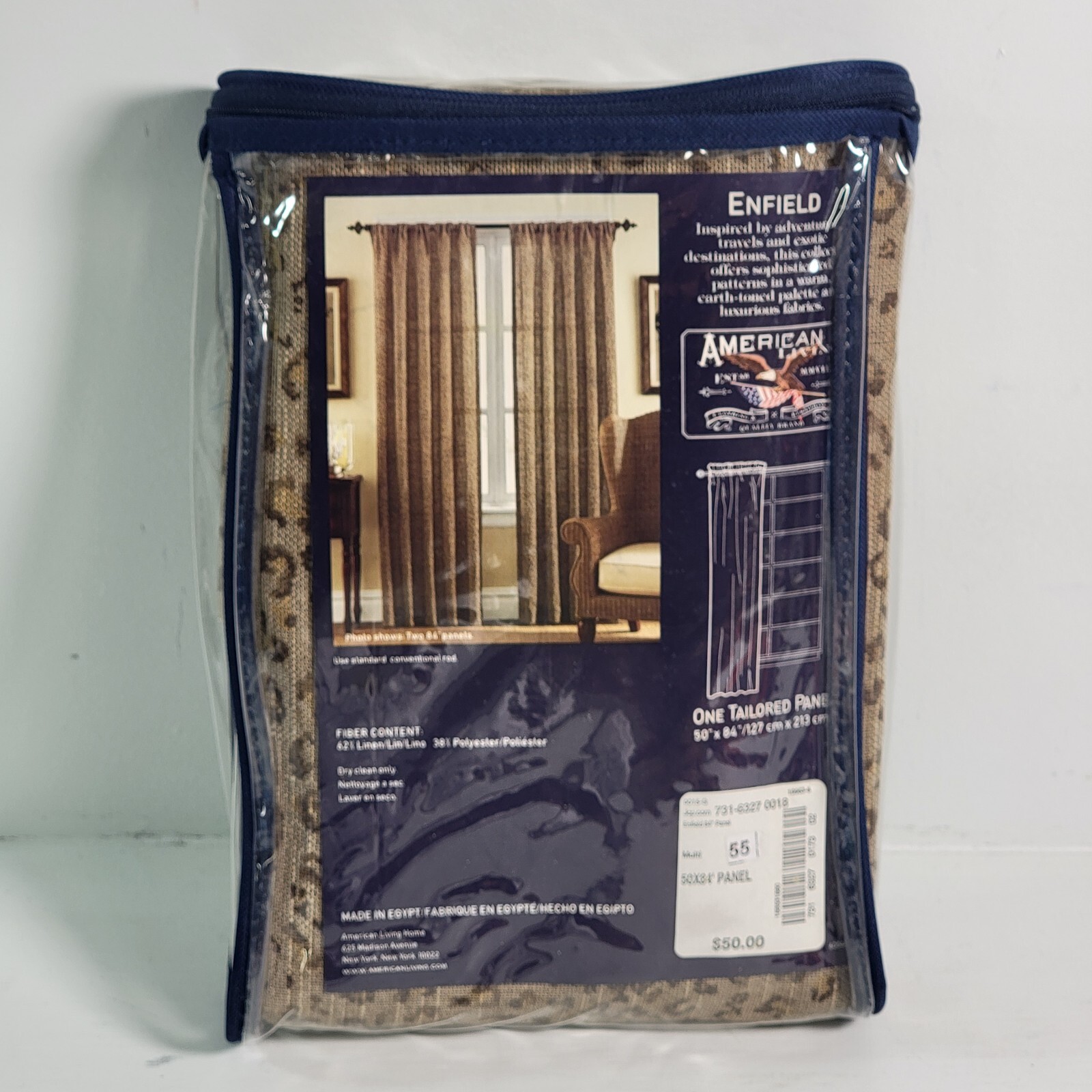 American Living Enfield Leopard Spot Sheer Curtain Panel Rod Drape 50″ X 84″