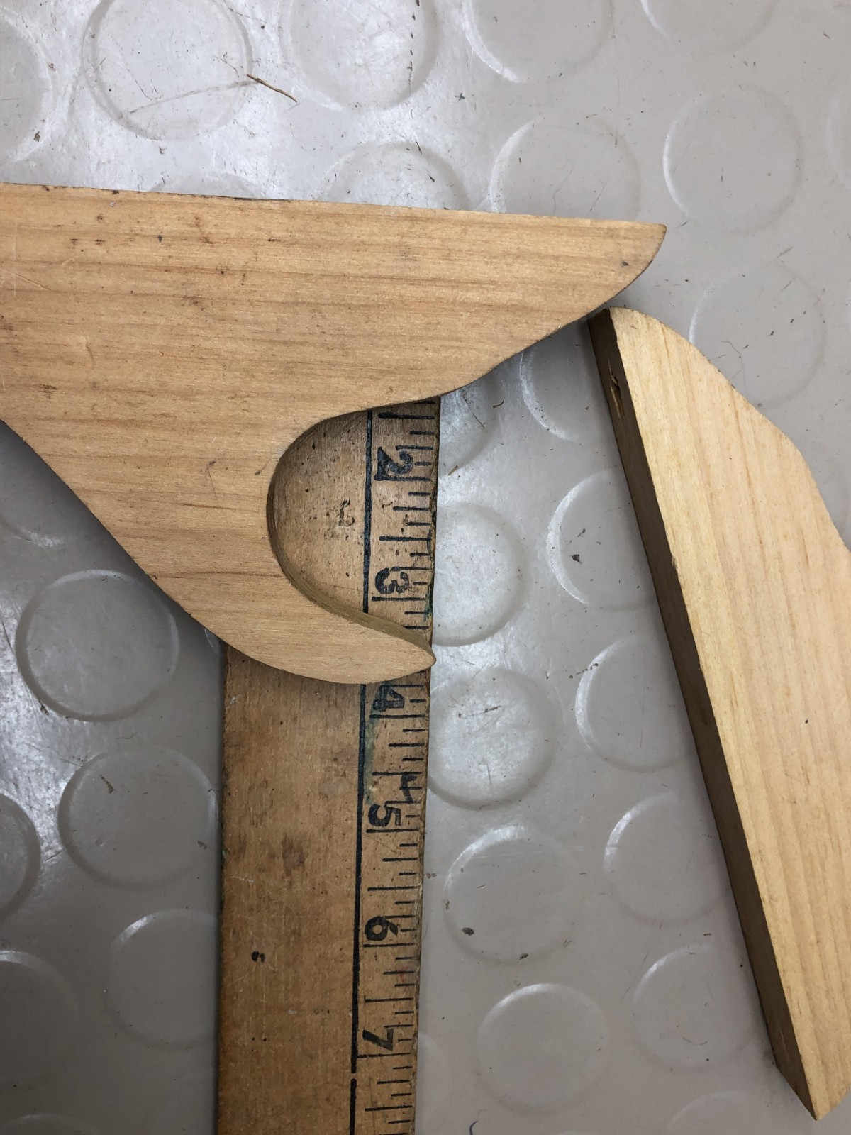Vintage Pair Wooden Brackets For Curtain Rod Pole – Unfinished