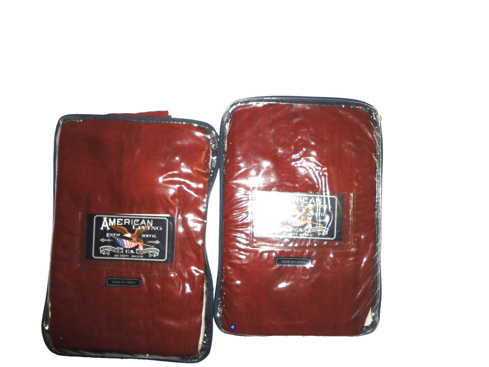 AMERICAN LIVING GATLEY SEMI- SHEER GARNET (PAIR) WINDOW PANELS 52 X 84