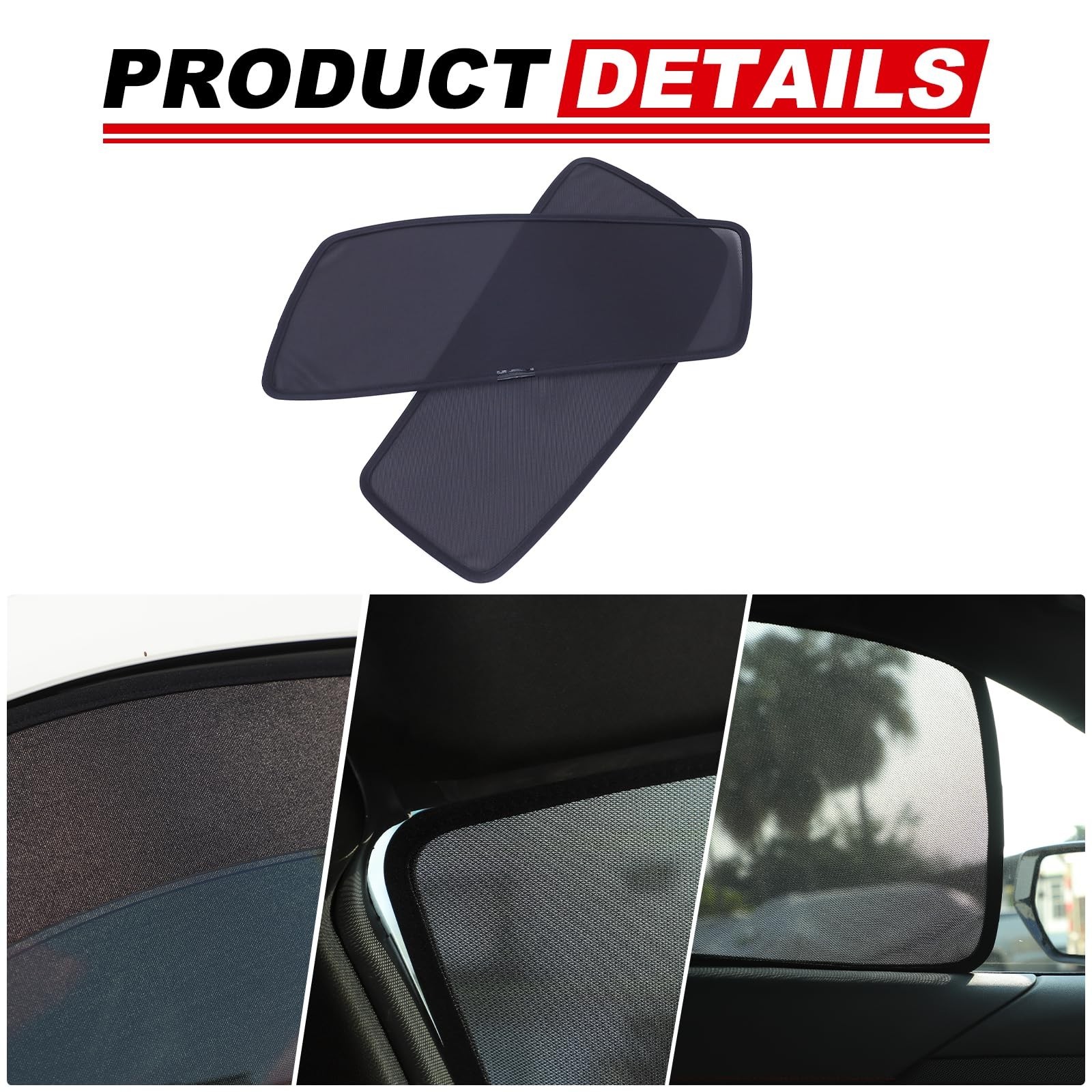 Car Side Window Shades for Corvette C8 2020-2024 Sun Shade Heat Insulation St…