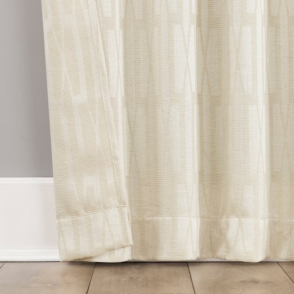 Sun Zero 2pc No. 918 Dover Tonal Geometric Semi-Sheer Back Tab