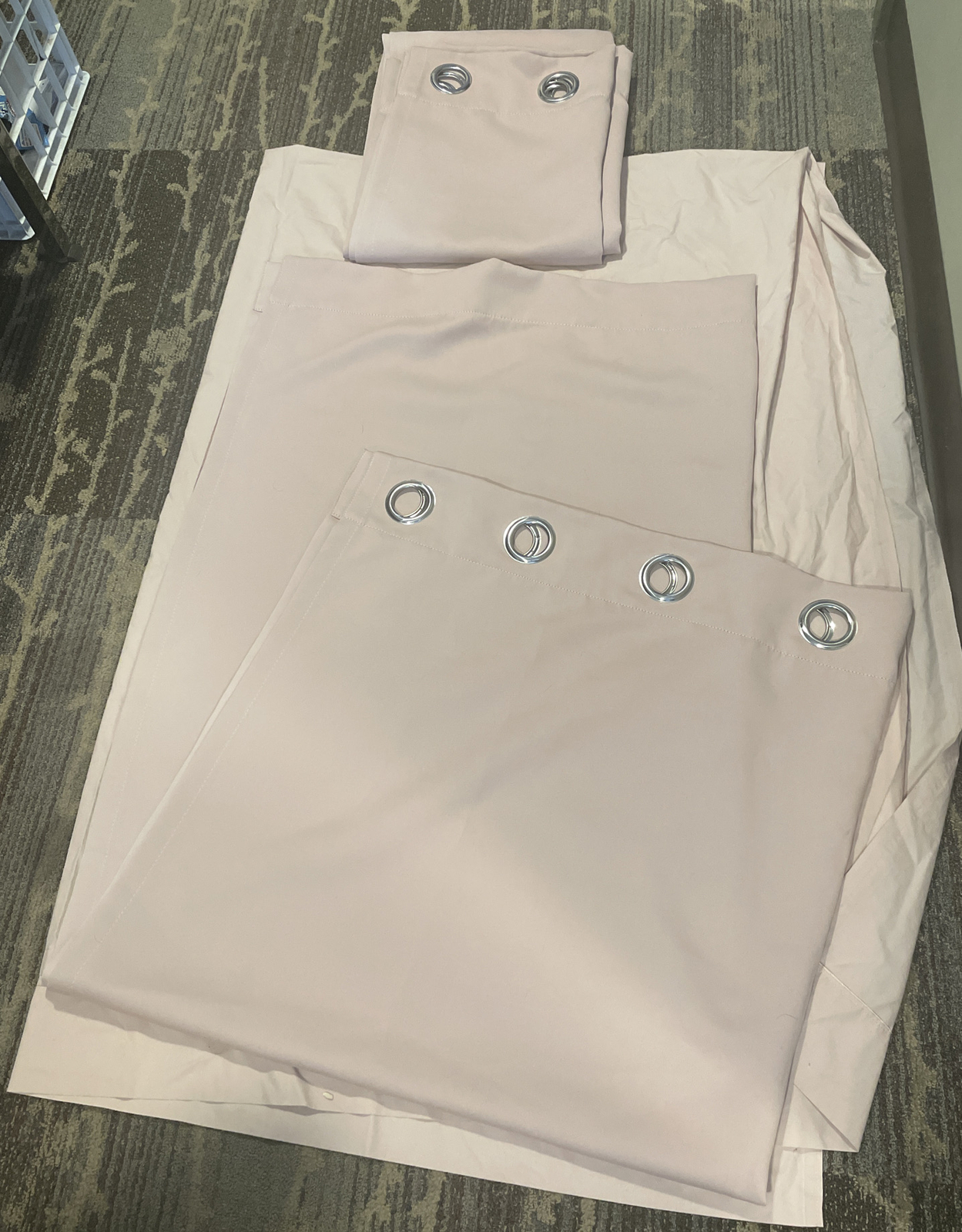 Deconova Blush Pink 52” W X 64” L Panel Set Of (2) Silver Grommet Room Darkening