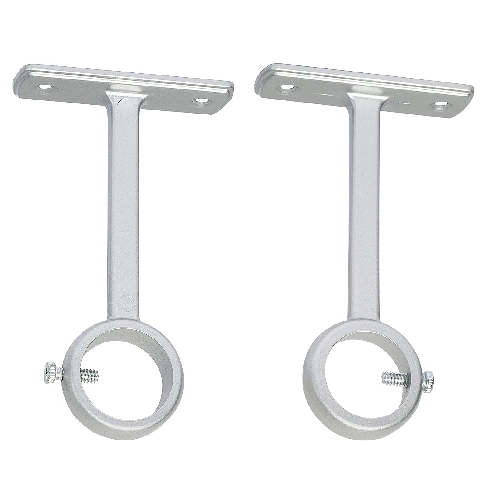 Heavy Duty Ceiling Or Wall Mounted Curtain Rod Brackets Set Of 2 Nickel