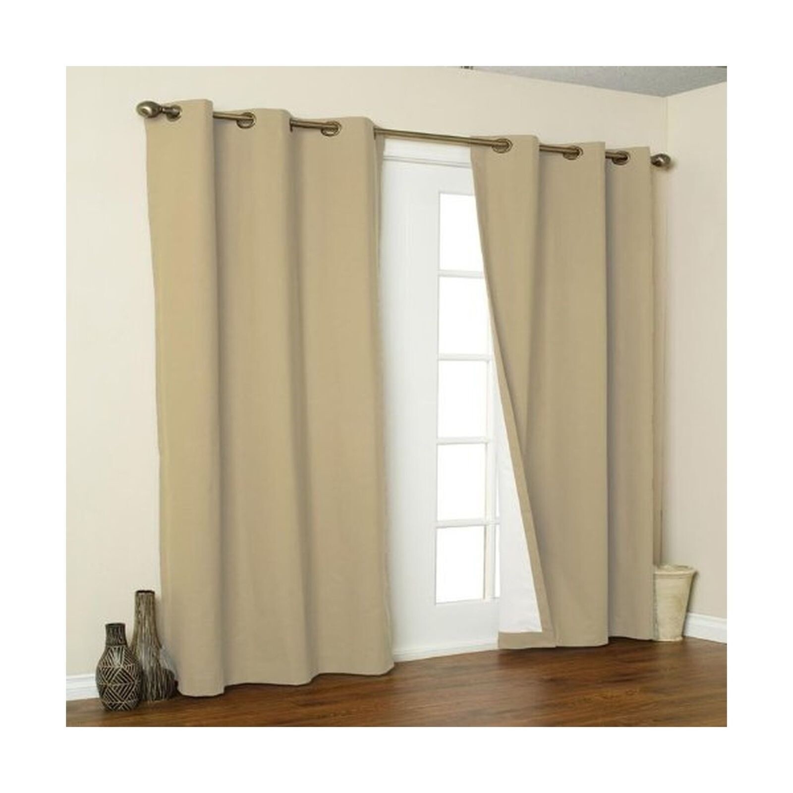 Thermalogic Weathermate Grommet Curtain Panel Pair 80 X 95 KHAKI 70370 NEW