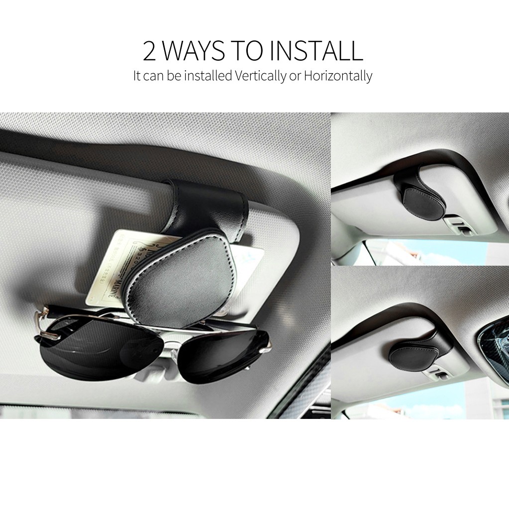 Ford F-150 Leather Magnetic Sunglass Holder Car Sun Visor Clip
