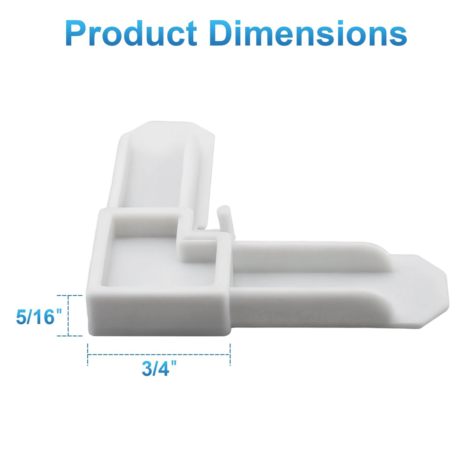 Screen Frame Corner Replacement 5/16 in x 3/4 in. x in., White