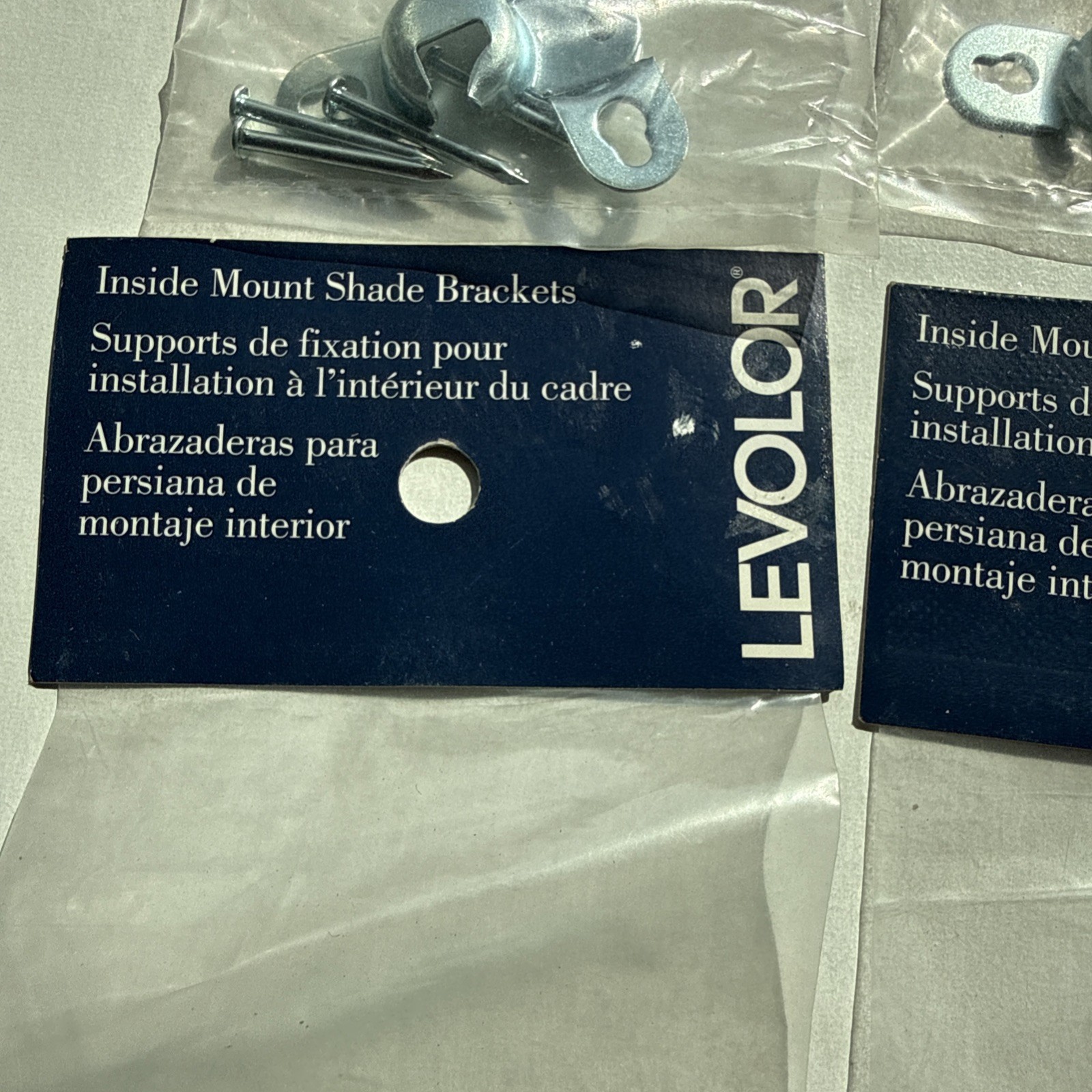 (6-Pk) Levolor Inside Mount Shade Bracket LRSINBRACKETD