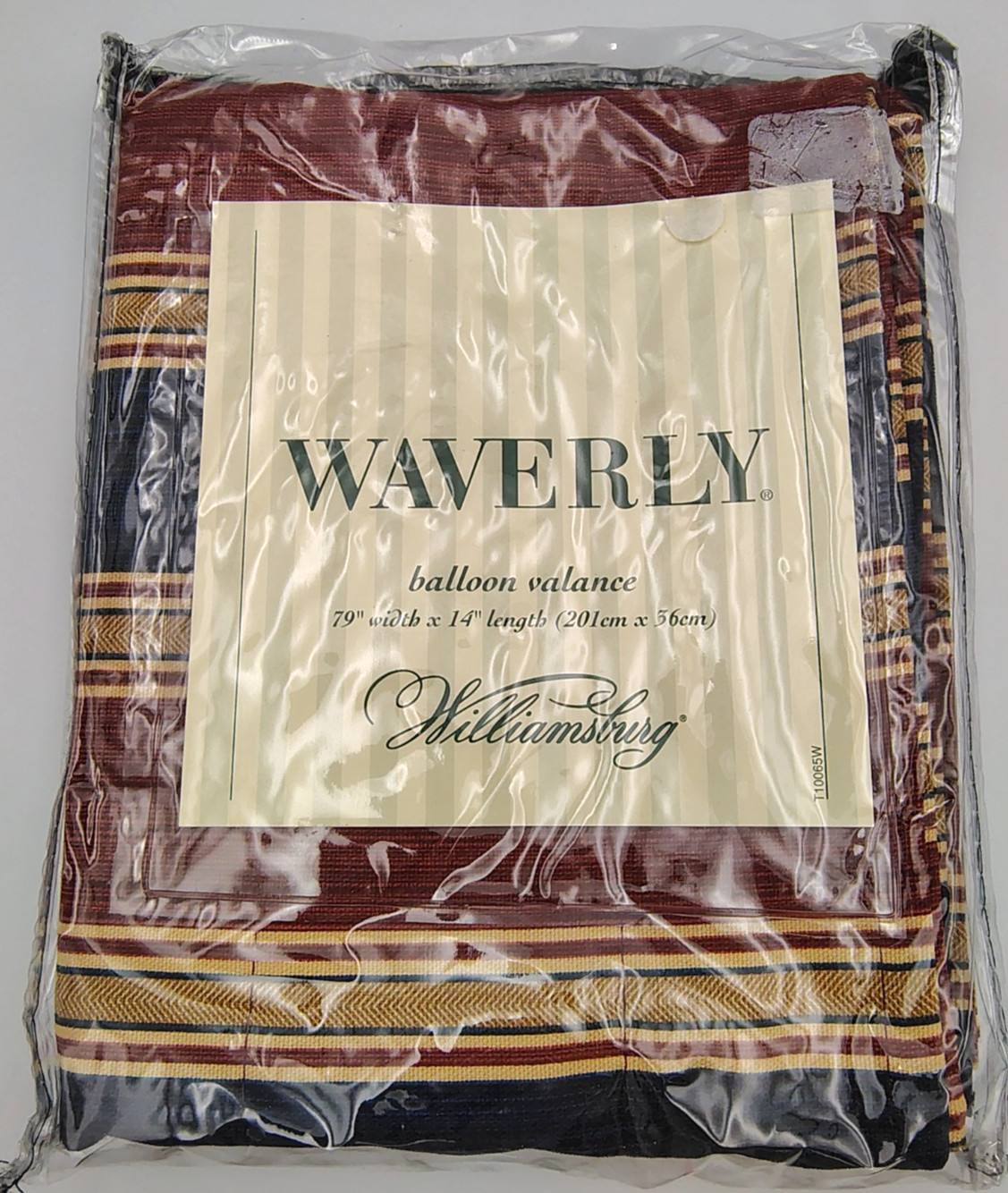 New Waverly Williamsburg Cotton Balloon Valance Spotswood Stripe Jewel 79×14