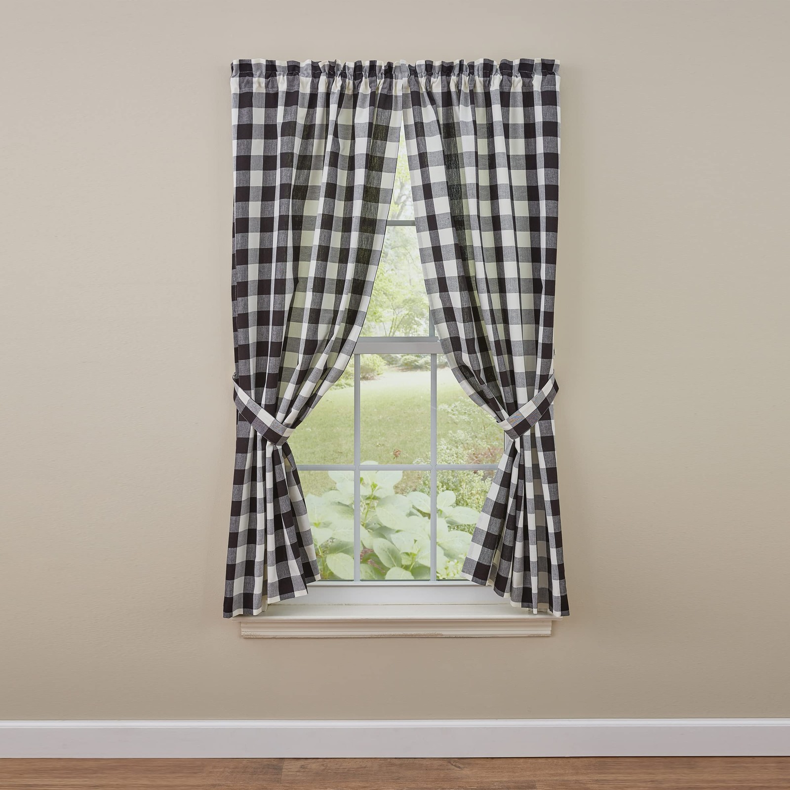 Park Designs Black 72″W x 63″L (Pack of 2), Buffalo Check 63″ & Cream