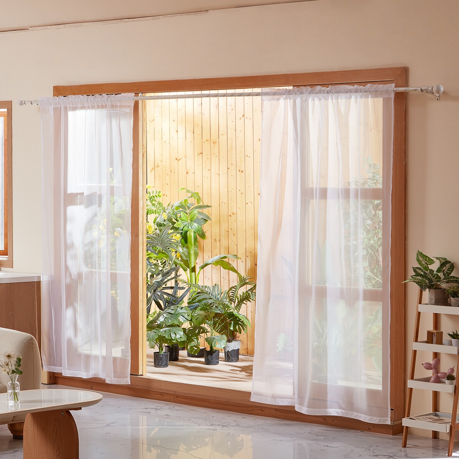 Uimoso 2-Panel Sheer Window Curtains, 52×84 Inches, Rod Pocket Design, Polyester