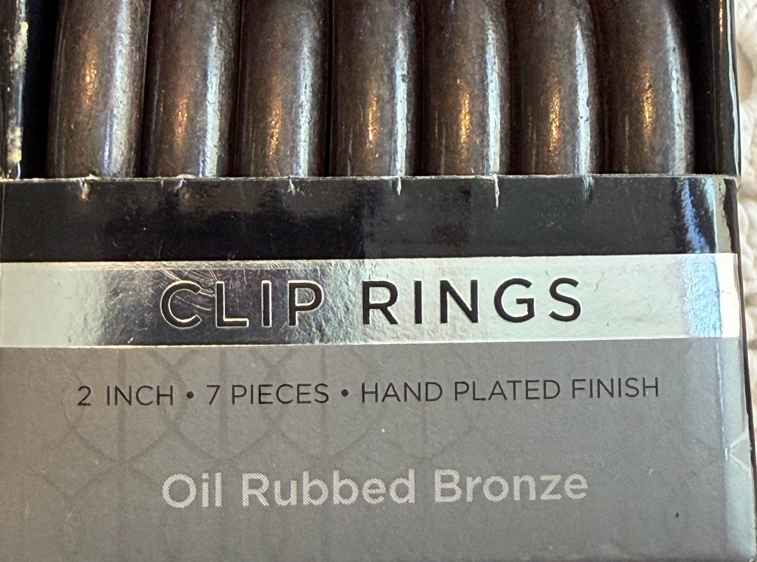 CAMBRIA ELITE 2IN OIL RUBBED BRONZE DRAPERY CLIP RINGS 21 RINGS(3BOXES)