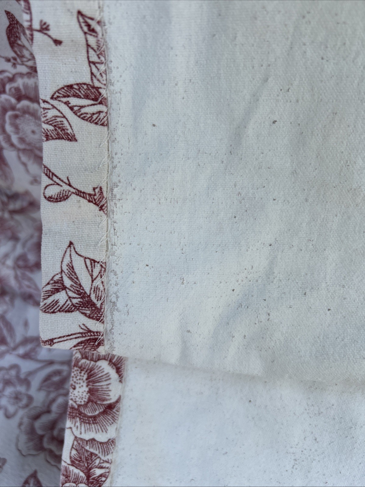 Vintage Red & Cream French Country Pomegranate Toile Drapes Curtains! 44”x 74”