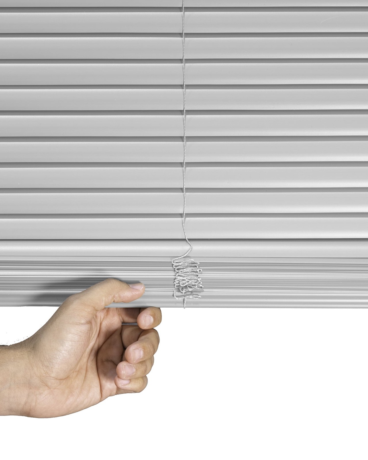 Chicology 38.5″W x 84″H Gray Cordless Vinyl Mini Window Blinds 1″ Slats