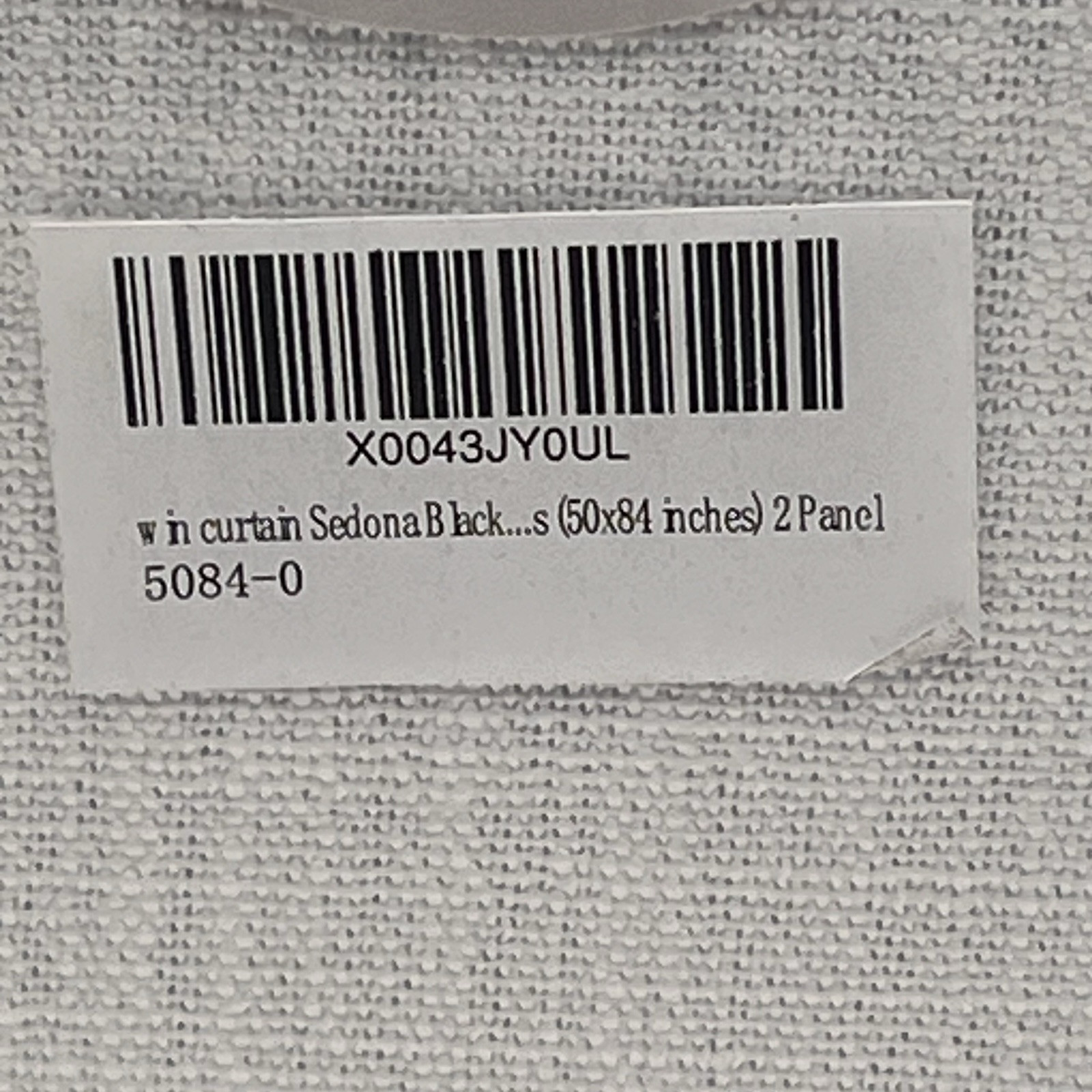 Win Curtain Blackout Window Curtains 2 Panel White Grommet 50”x84” New