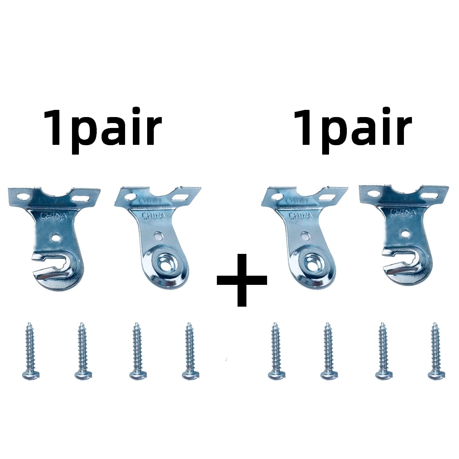 6pcs Metal Roller Window Shade Outside Mount Brackets Screws Sturdy Zinc Holder