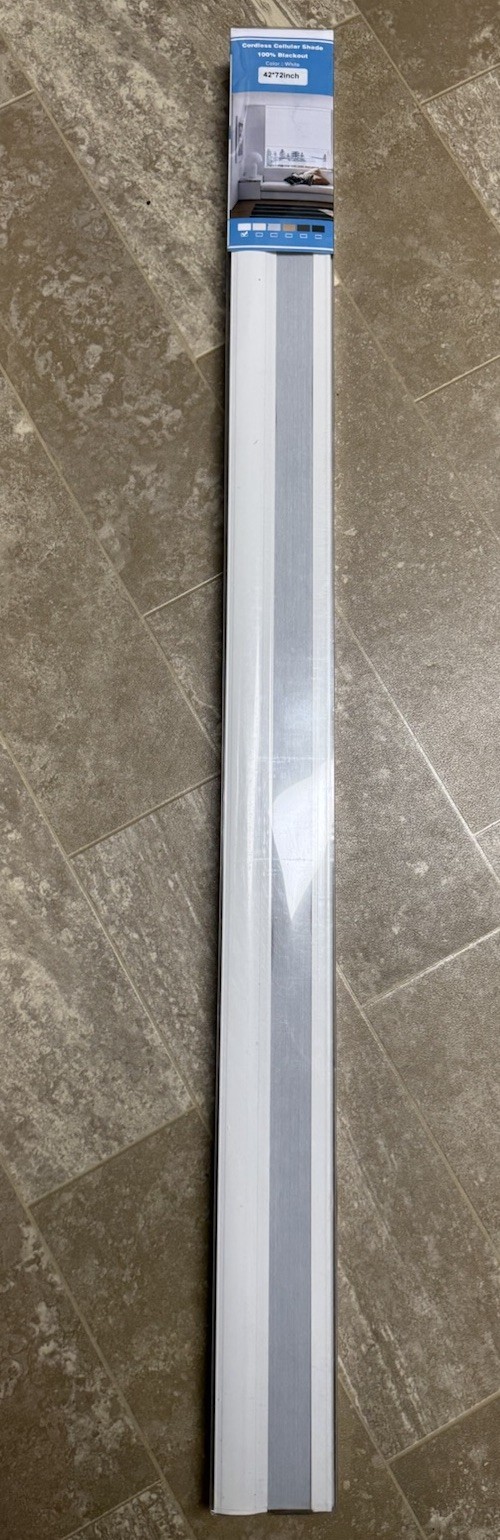 Cordless Cellular Shade 100% Blackout White 42*72INCHES Honeycomb Shade New