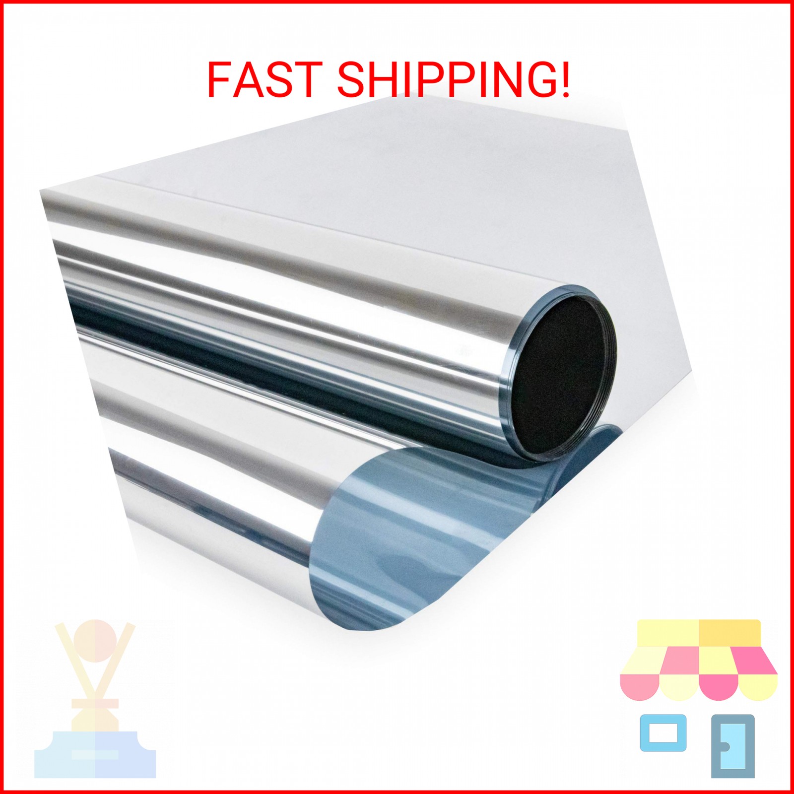 Niviy One Way Privacy Window Film Daytime Mirror Effect Reflective Window Tint f