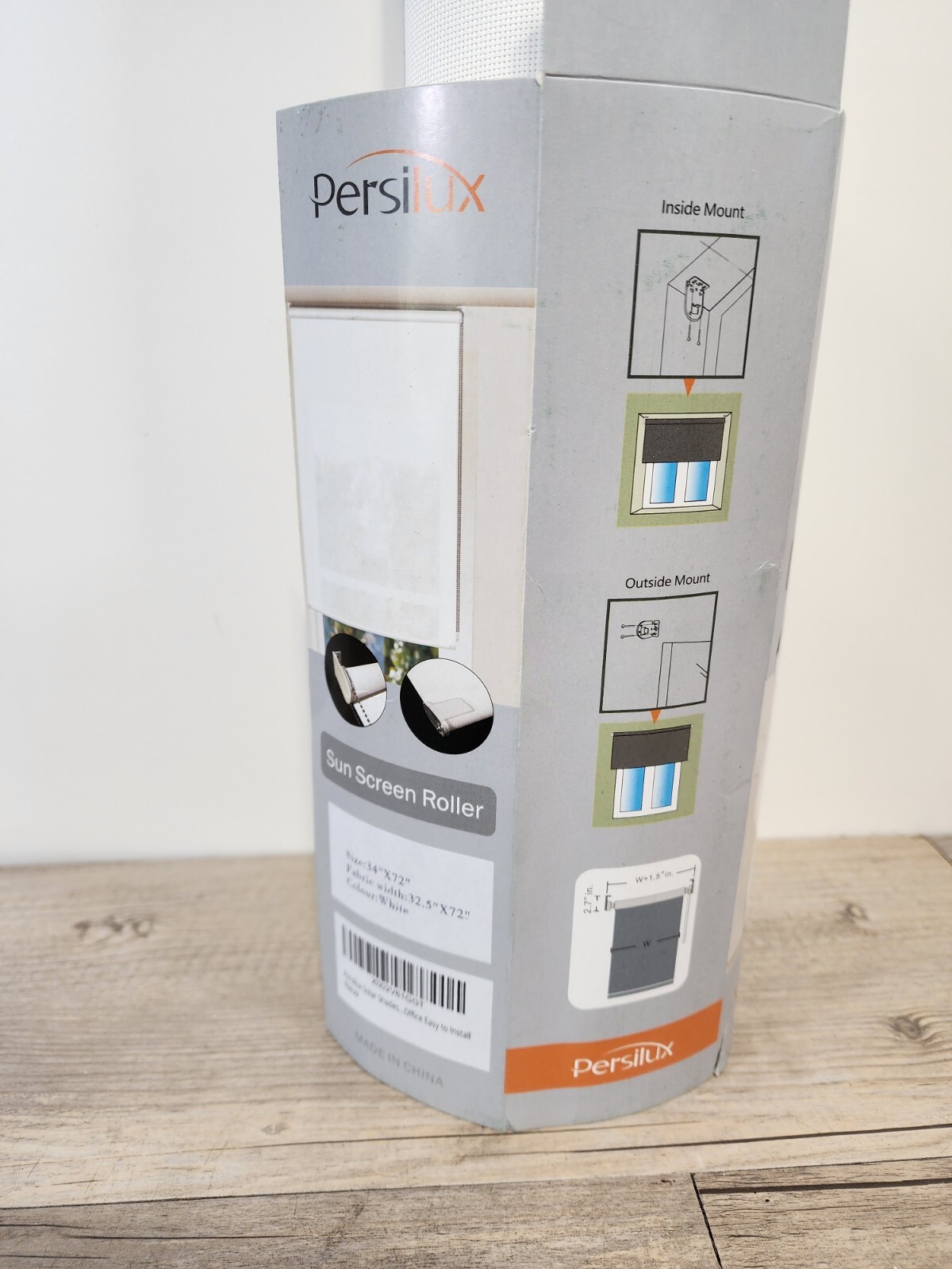 *READ* Persilux Solar Roller Shade for Window Shades (34″ W x 72″ H) White