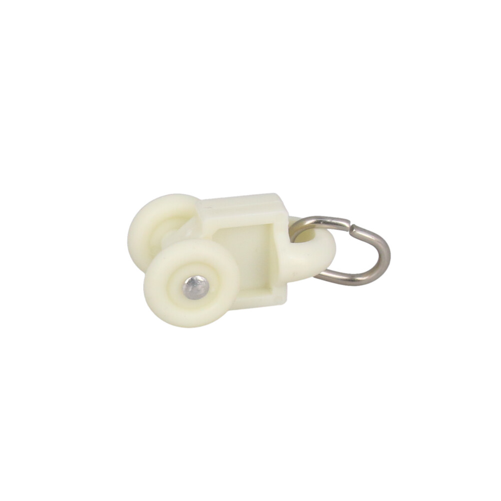 13.5mm Dia Curtain Track Rollers Plastic Twin Wheeled Pulleys Rail Sliding