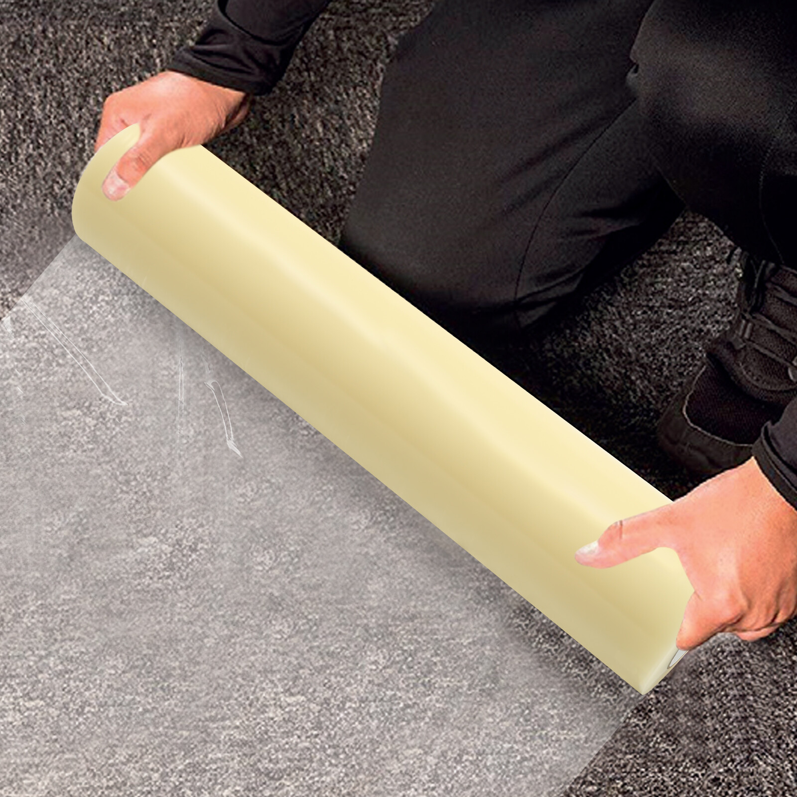 36’*500′ Self-Adhesive Surface Floor Roll Protective Film Carpet Protector Film