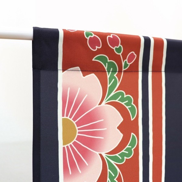Japan Traditional Noren Curtain – Kamon Design Winter Decor Gift Navy