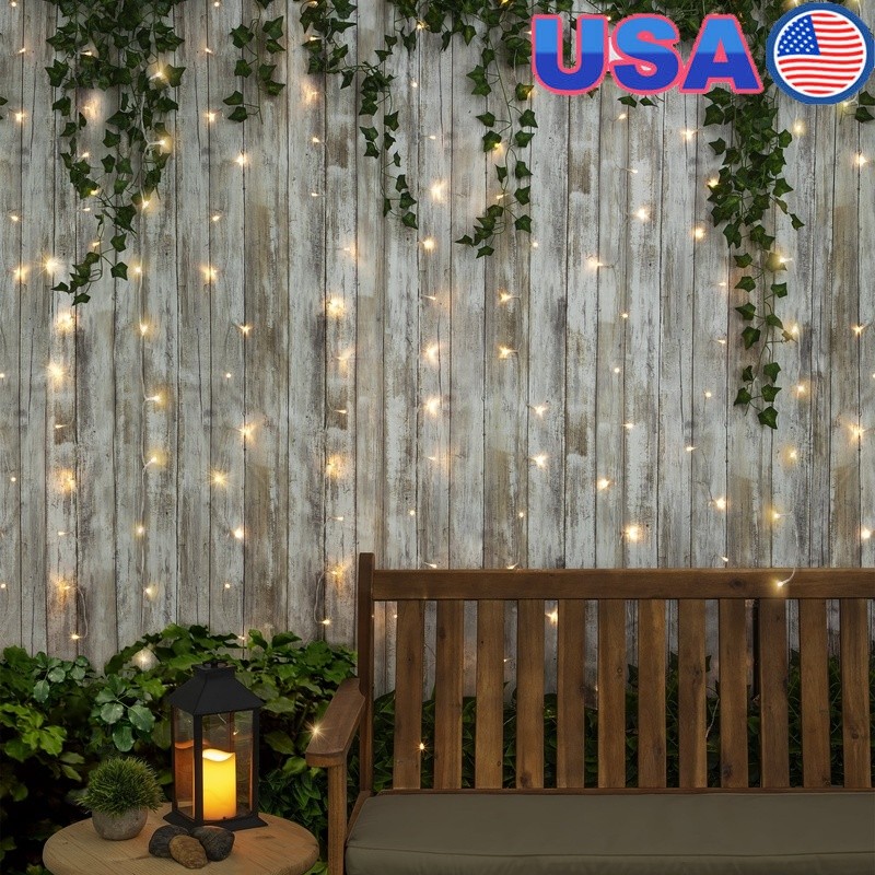 200 LED Curtain Lights Sound Reactive Remote Control Timer Indoor Outdoor Décor