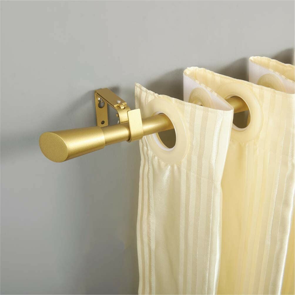 Vimayta 3/4 inch Curtain Rod with Bevel Horn Finials Curtain Rod 28-48 inches