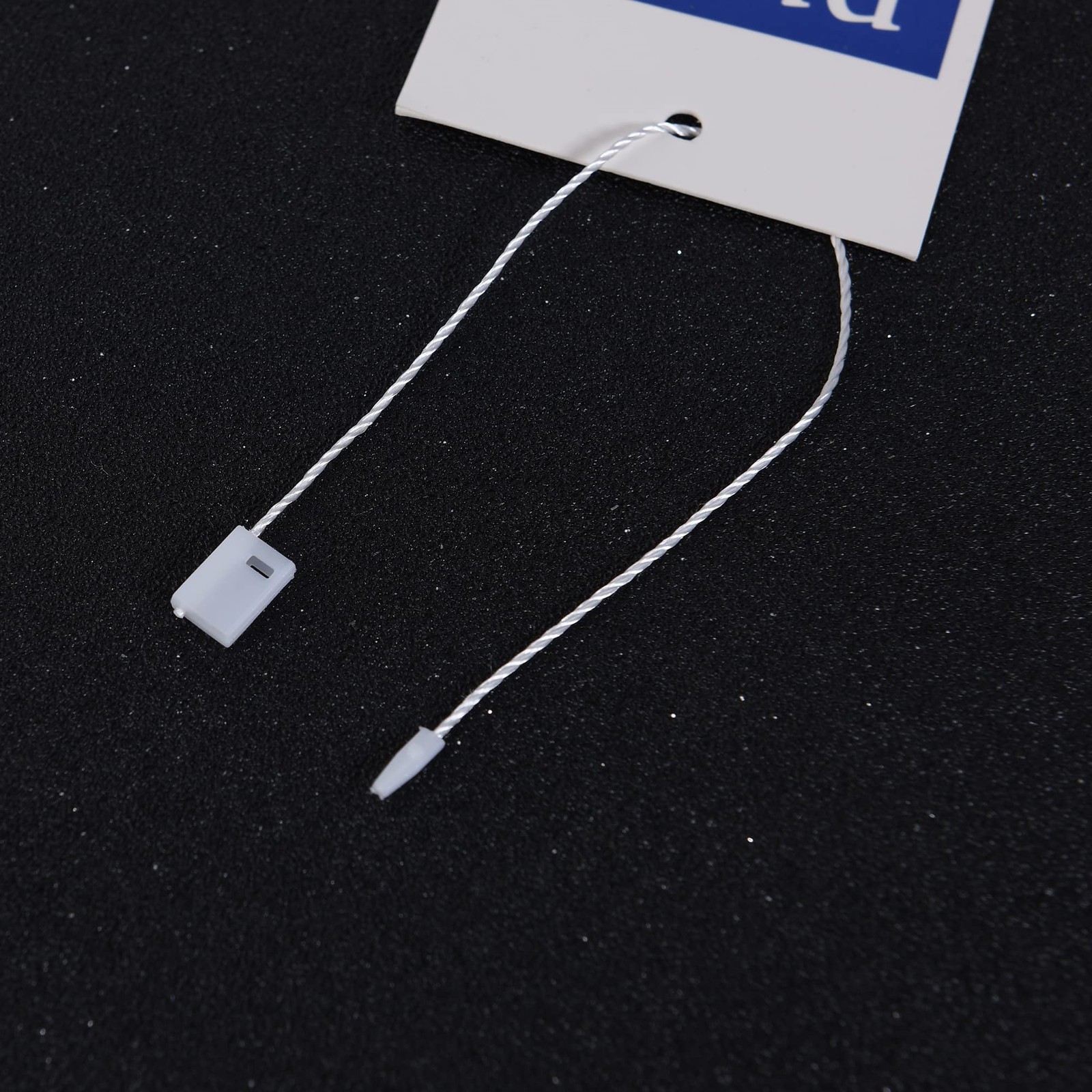 3000Pcs Hang Tag String, 7 Inch White Nylon Snap Lock Pin Loop Plastic Tag Fa…